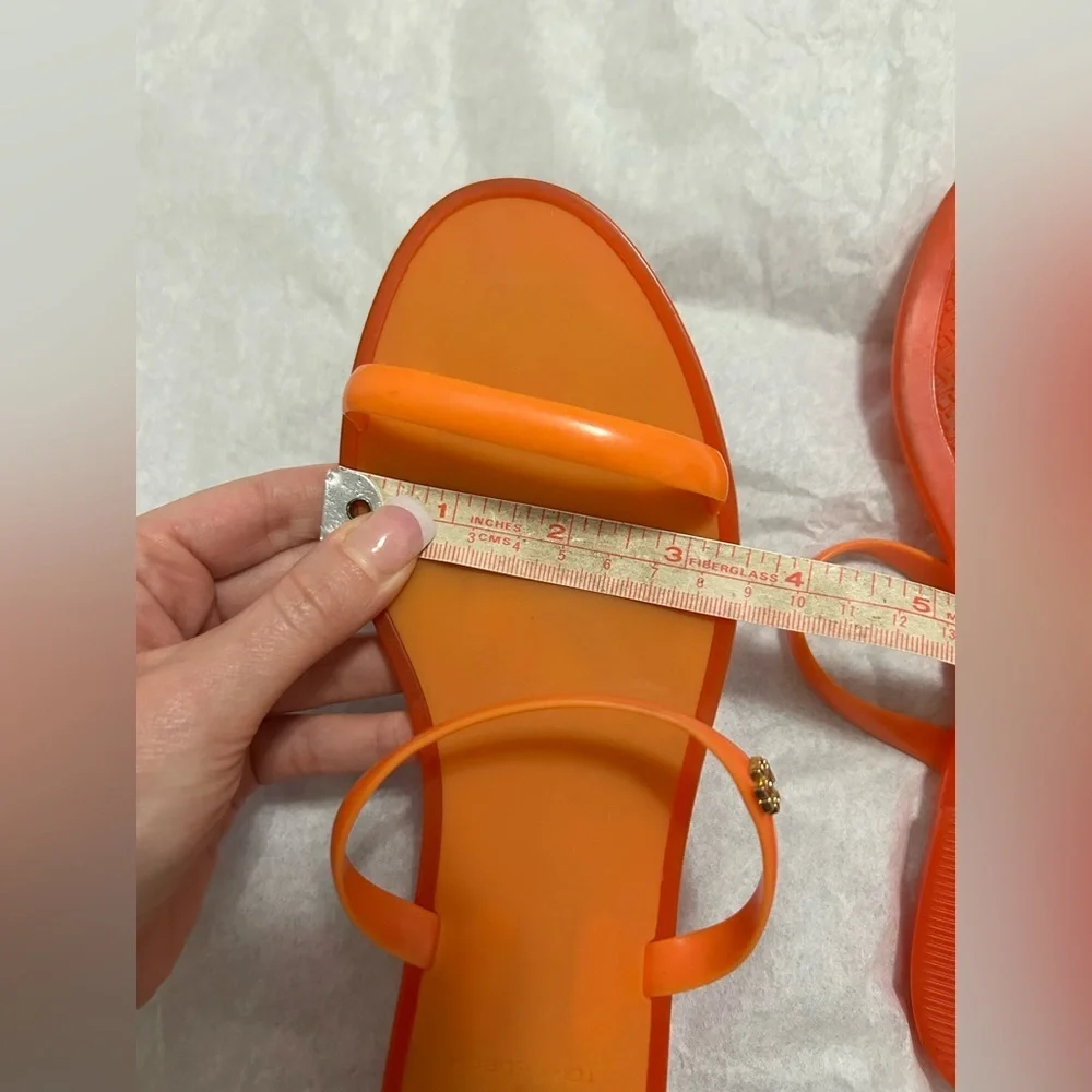 Tory Burch  Women's orange jelly sandals - Picture 7 of 10